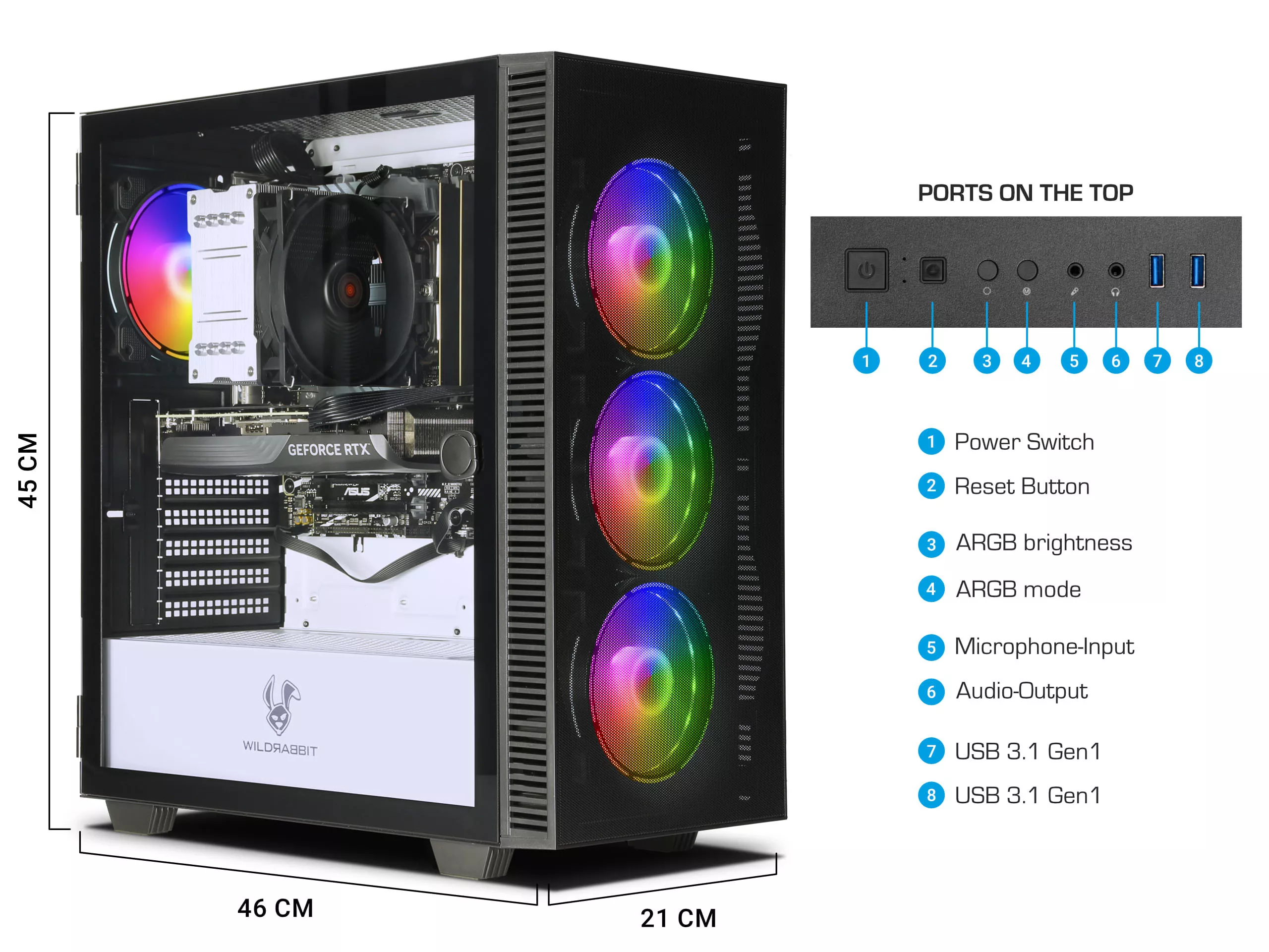 Highscore Gaming V3 | Intel Core i9-12900F | Nvidia GeForce RTX 5070 12GB | 32GB DDR5 RAM | 1TB NVMe SSD | Windows 11 | WLAN & Bluetooth | Libre Office