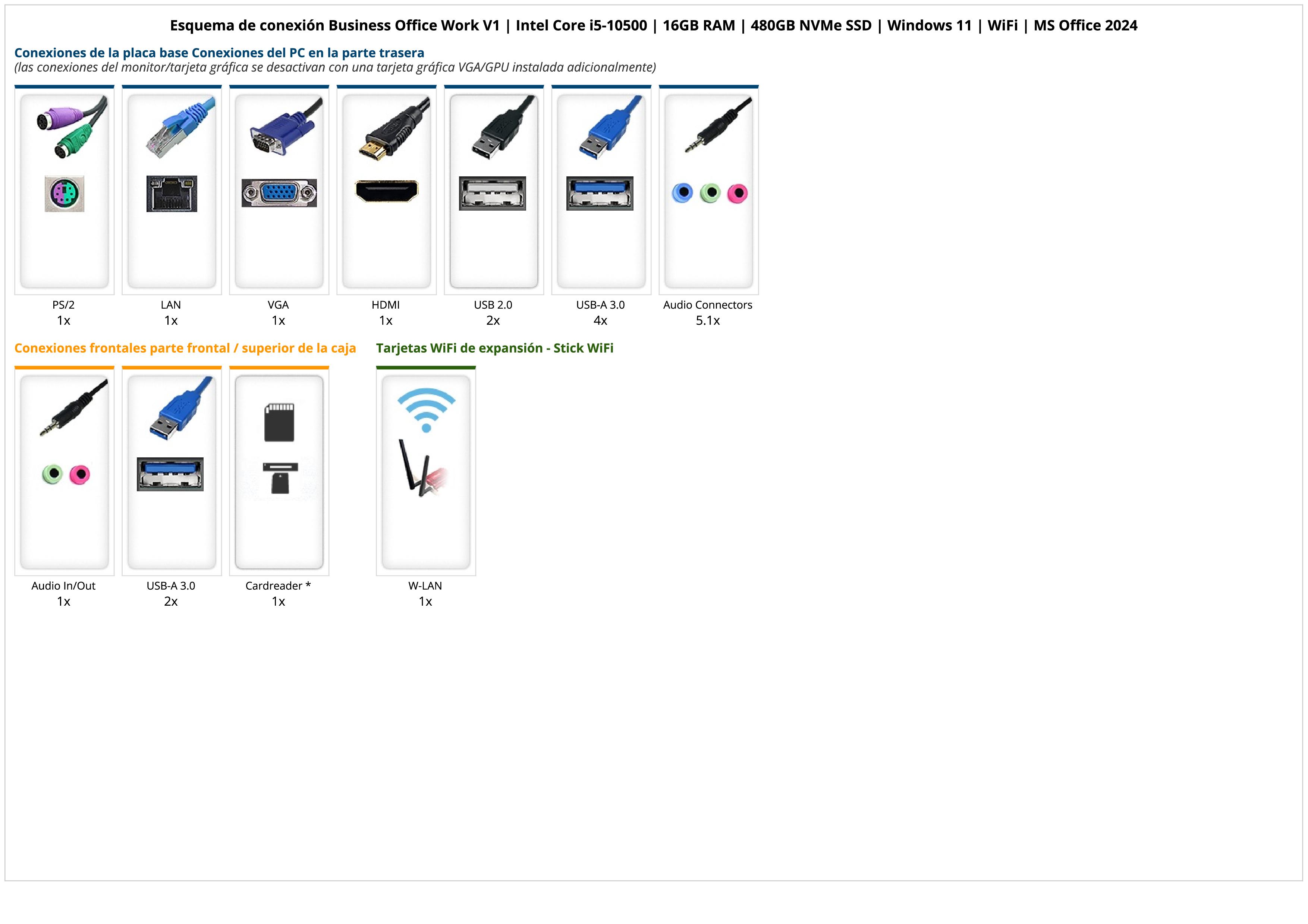 Business Office Work V1 | Intel Core i5-10500 | 16GB RAM | 480GB NVMe SSD | Windows 11 | WiFi | MS Office 2024 Business Office Work V1 | Intel Core i5-10500 | 16GB RAM | 480GB NVMe SSD | Windows 11 | WiFi | MS Office 2024