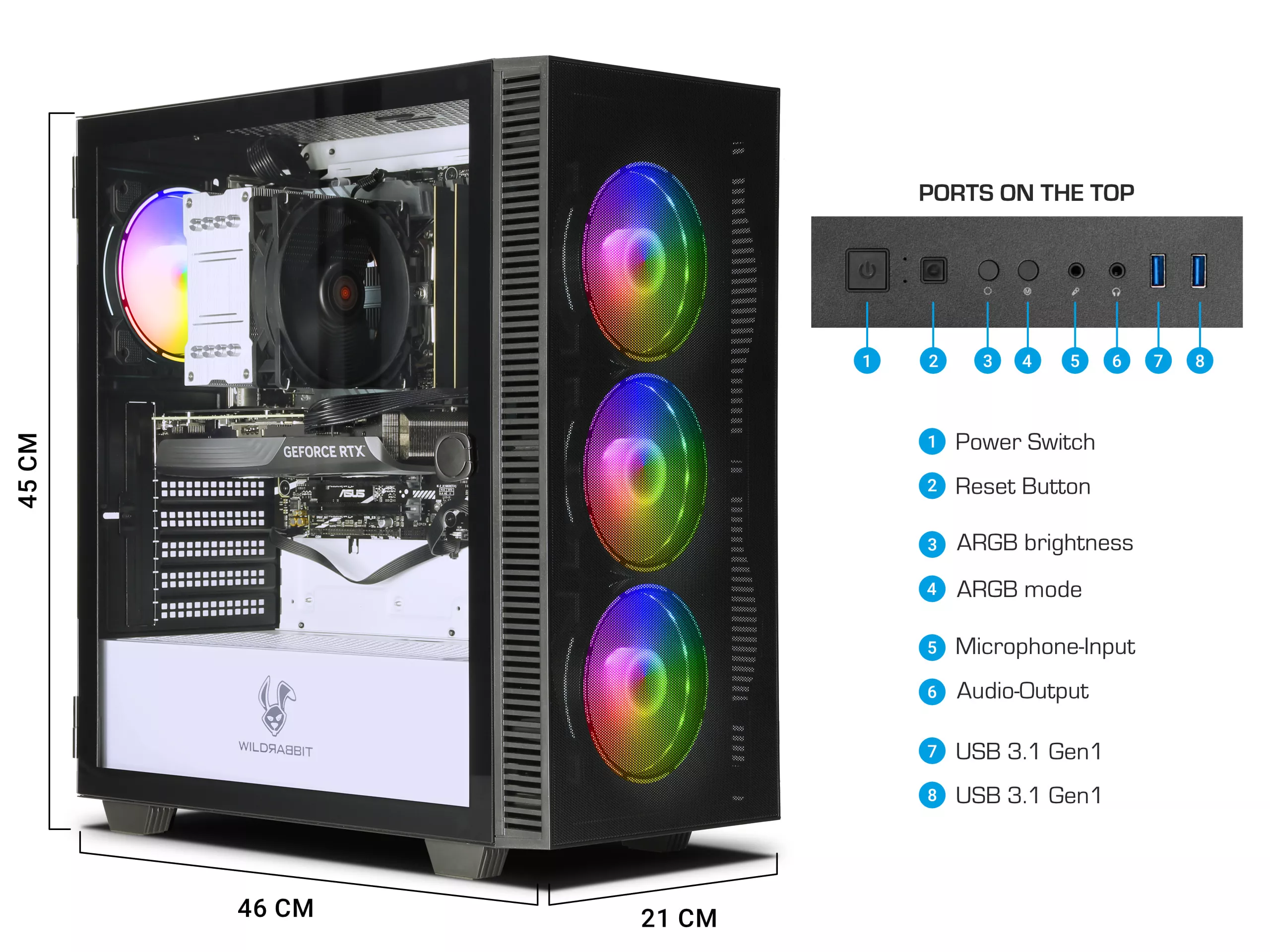 Highscore Gaming V3 | Intel Core i9-12900F | Nvidia GeForce RTX 4070 12GB | 32GB DDR5 RAM | 1TB NVMe SSD | Windows 11 | WiFi & Bluetooth | Libre Office
