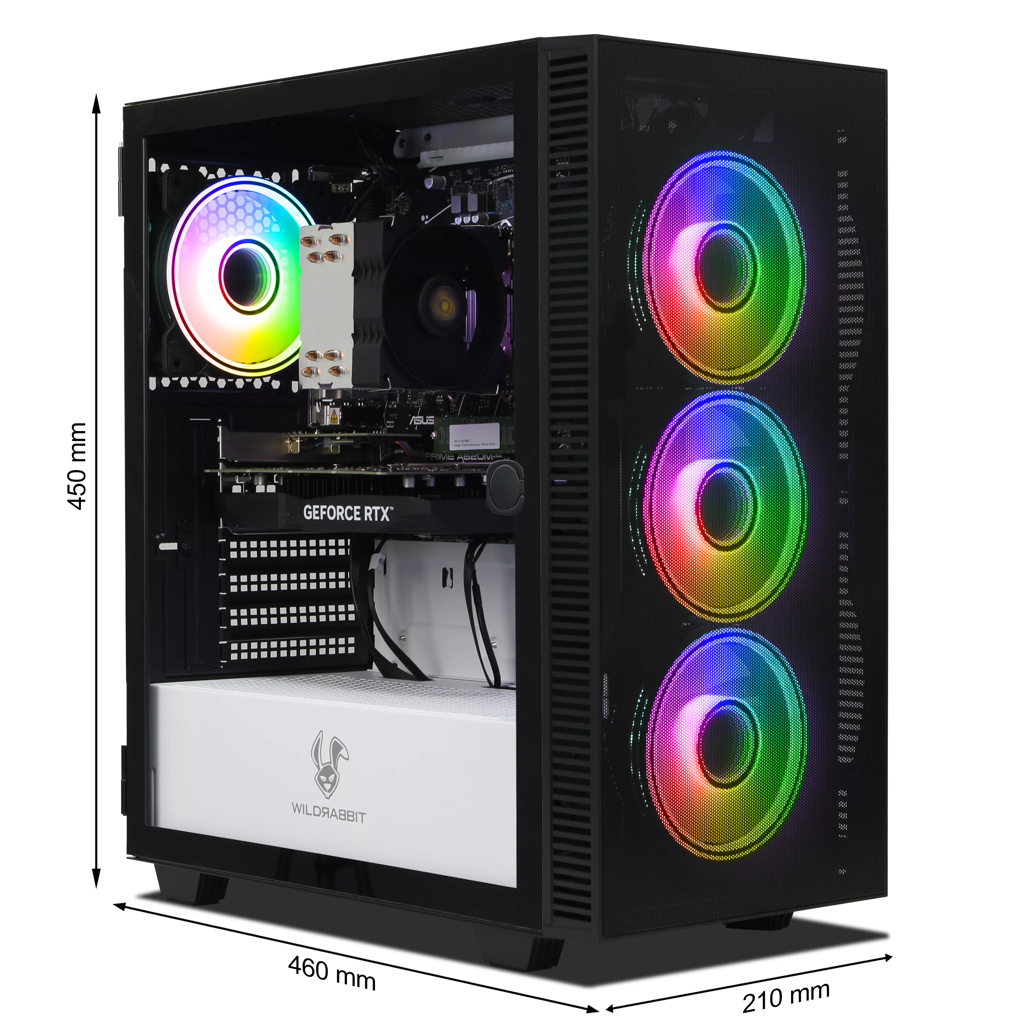 Noctis Gaming PC | AMD Ryzen 7 8700F | Nvidia GeForce RTX 3050 6GB | 16GB DDR5 RAM | 1TB NVMe SSD | Windows 11 | WLAN & Bluetooth | MS Office 2024
