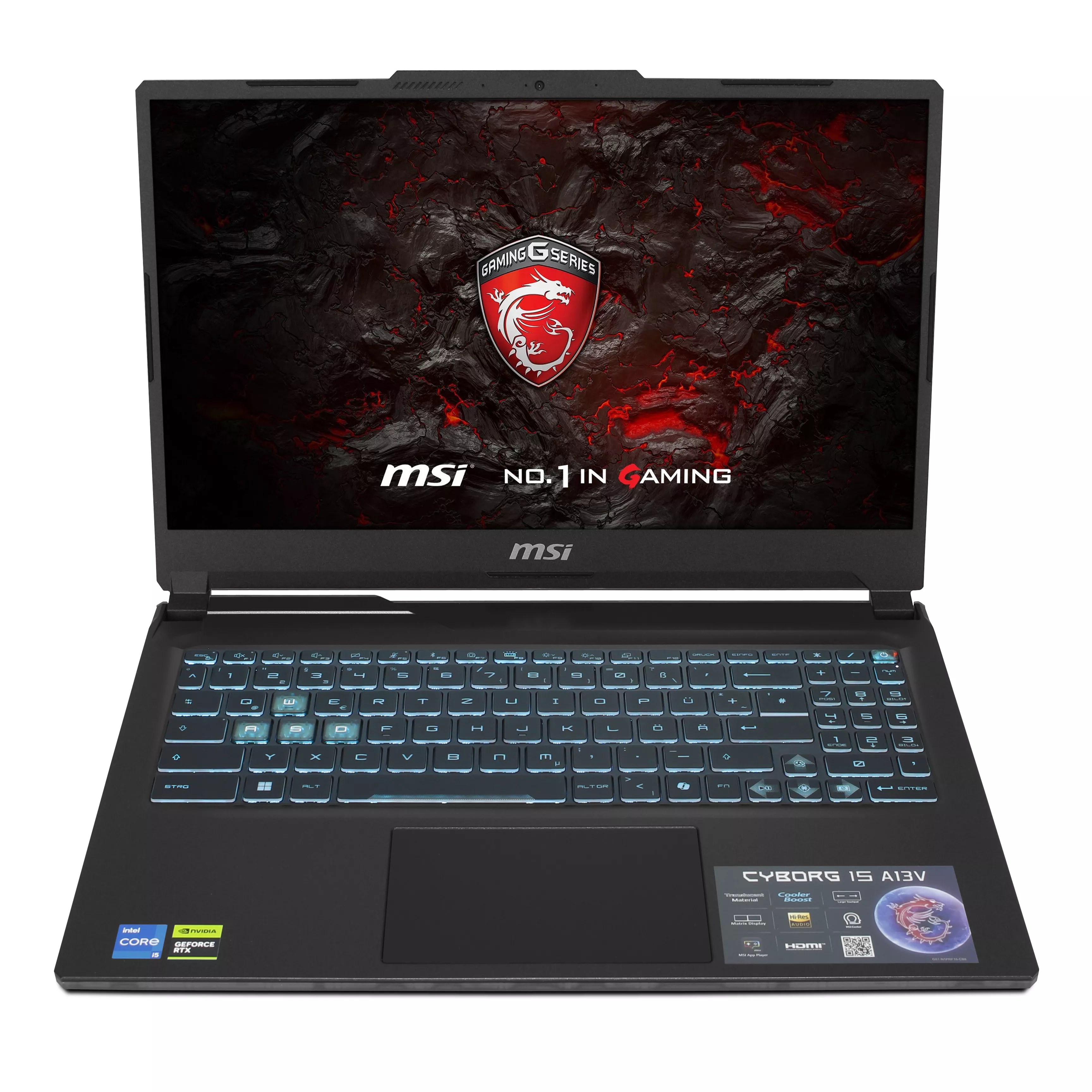 MSI Cyborg 15 A13VE-1005 Gaming | 16GB DDR5 RAM | 512GB NVMe SSD | Intel Core i5-13420H | 15.6" Full HD LED Display | Nvidia GeForce RTX 4050 6GB | Windows 11 Pro | WiFi & Bluetooth | MS Office 2024