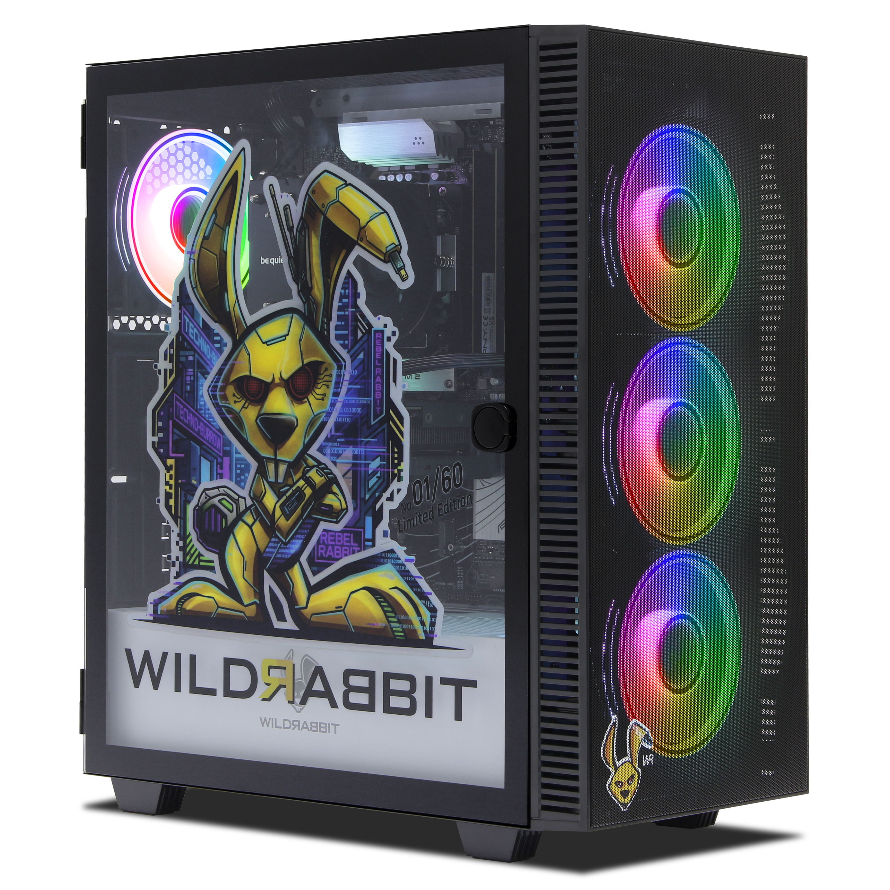 RebelRabbit - Limited Edition | AMD Ryzen 7 9700X | AMD RX 9060XT 16GB | 32GB DDR5 RAM | 1TB Kingston | Windows 11 | WiFi & Bluetooth RebelRabbit - Limited Edition | AMD Ryzen 7 9700X | AMD RX 9060XT 16GB | 32GB DDR5 RAM | 1TB Kingston | Windows 11 | WiFi & Bluetooth
