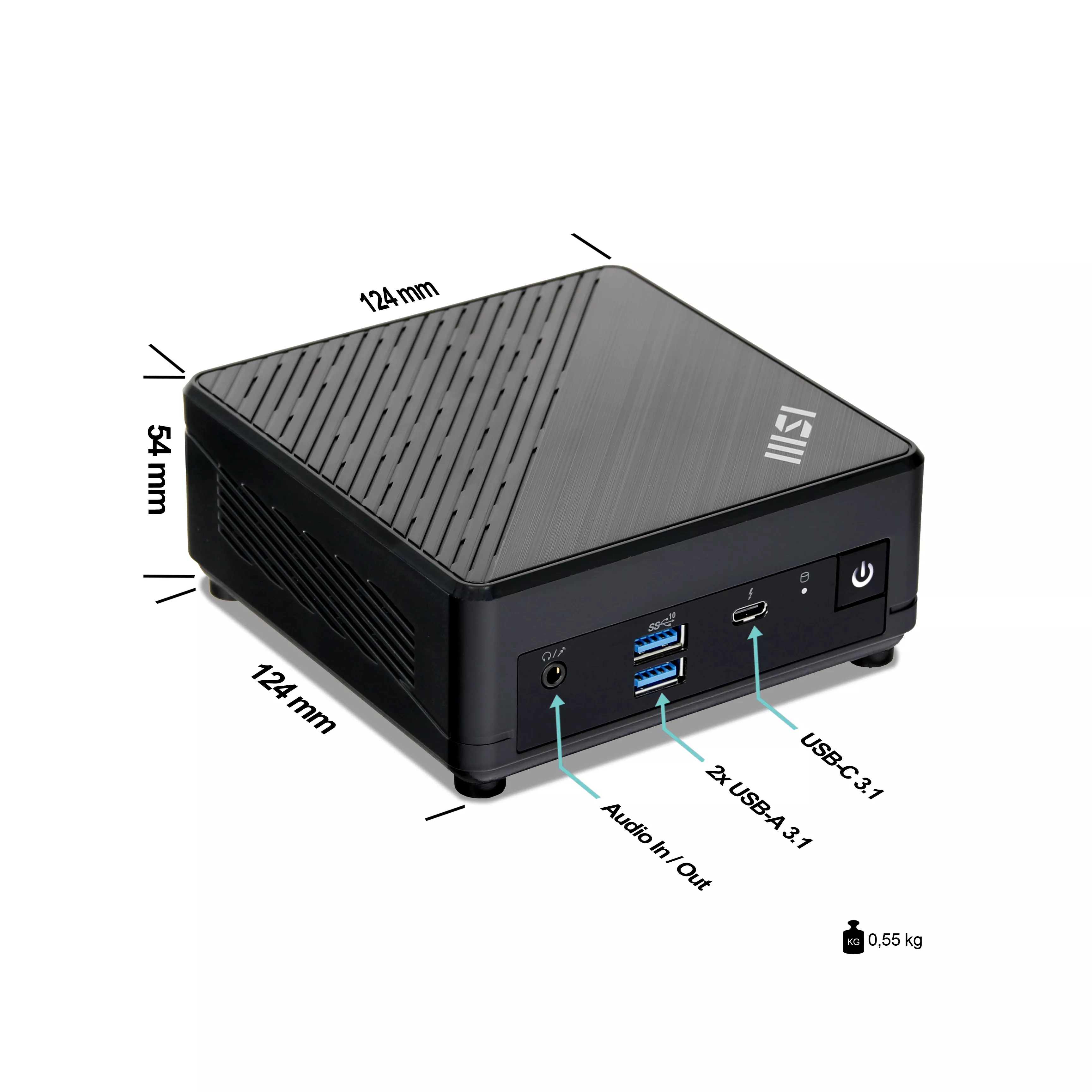 Office Cubi V3 Bundle | Intel Core i7-1255U | 32GB RAM | 1TB NVMe SSD | WLAN & BT | MSI Pro MP 27" Monitor | Maus & Tastatur | Windows 11 | MS Office 2024