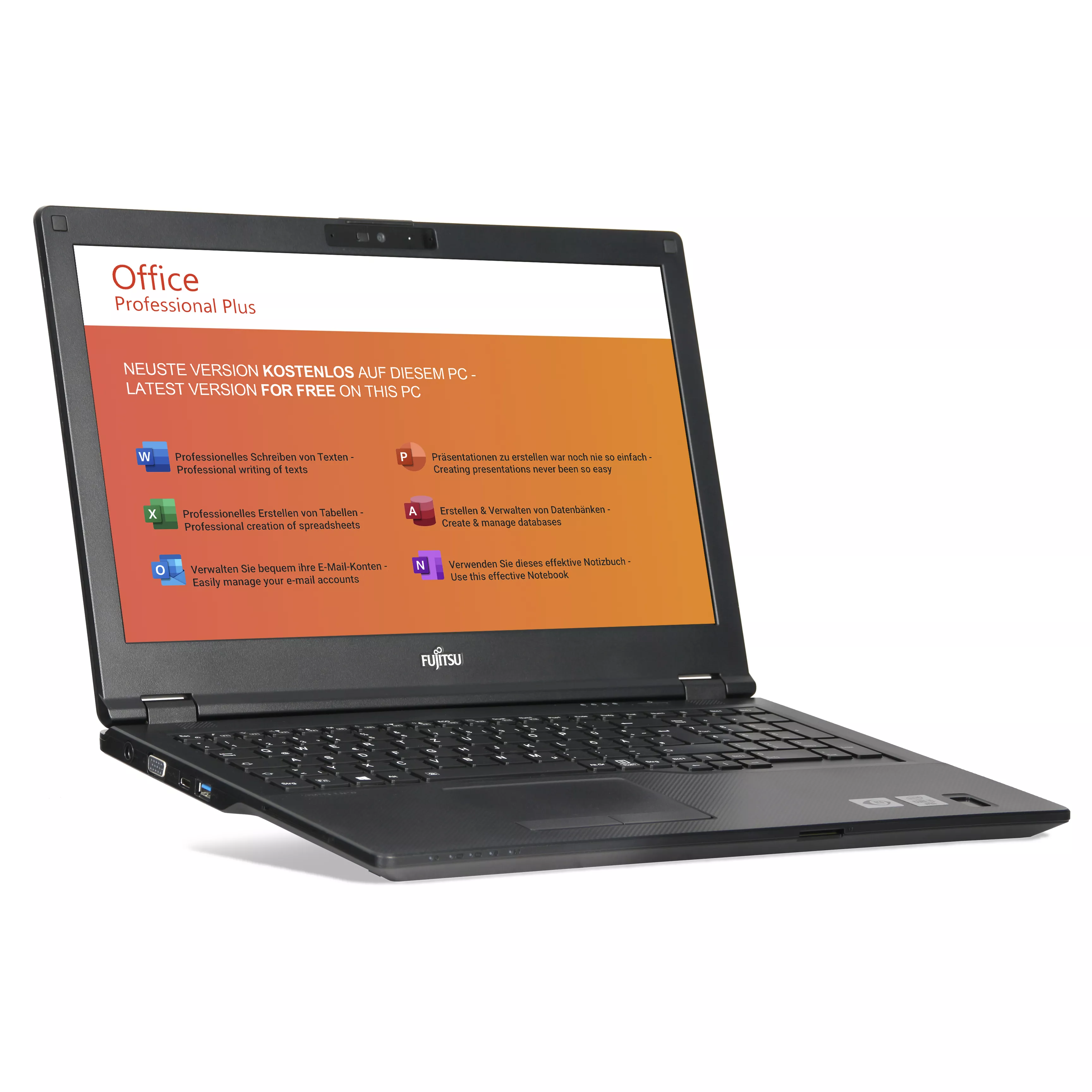 Fujitsu Lifebook E5510 | 16GB RAM | 1TB NVMe SSD | Intel Core i5-10310U | 15.6" Full HD LED Display | Windows 11 Pro | WLAN & Bluetooth | MS Office 2024