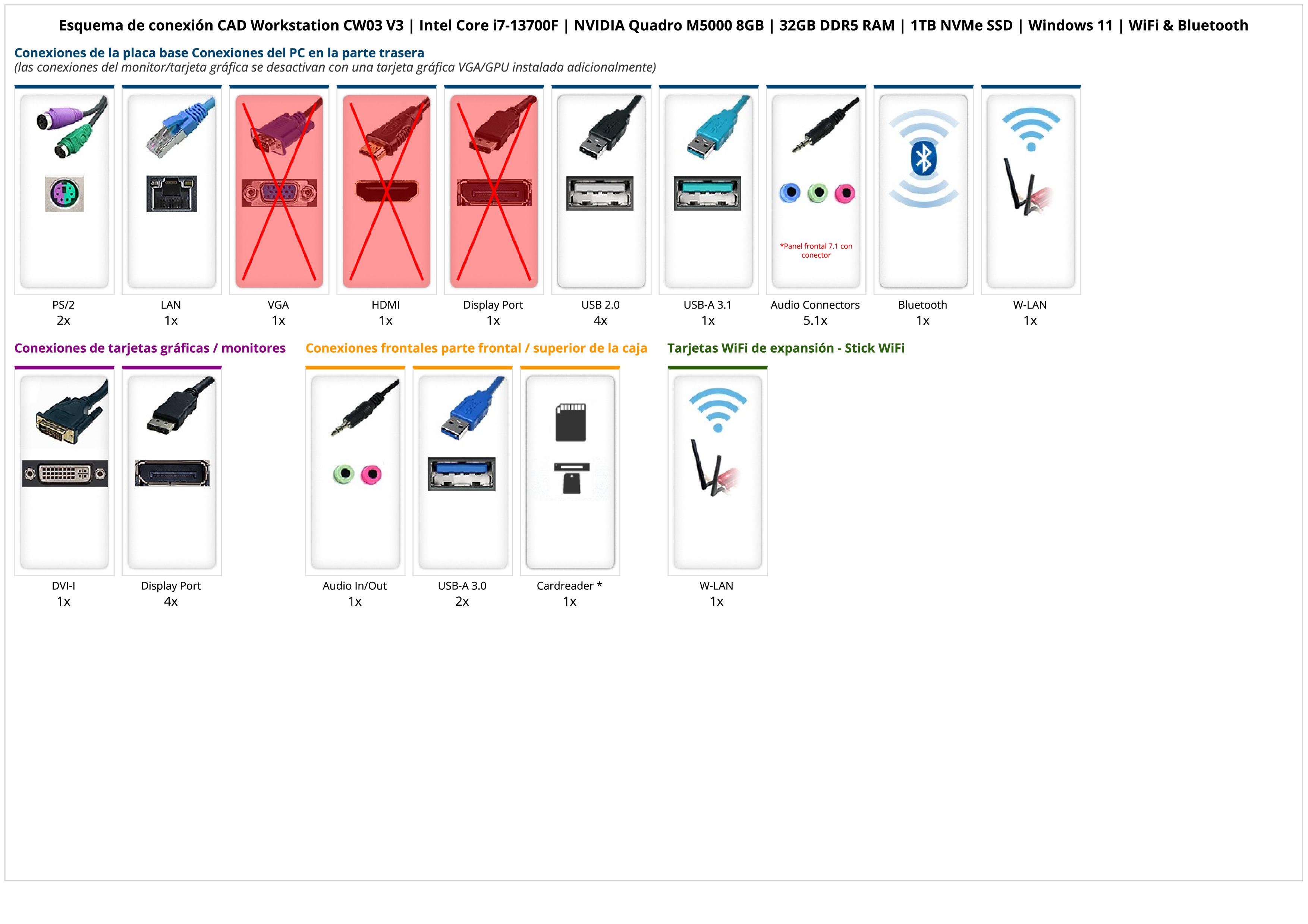 CAD Workstation CW03 V3 | Intel Core i7-13700F | NVIDIA Quadro M5000 8GB | 32GB DDR5 RAM | 1TB NVMe SSD | Windows 11 | WiFi & Bluetooth CAD Workstation CW03 V3 | Intel Core i7-13700F | NVIDIA Quadro M5000 8GB | 32GB DDR5 RAM | 1TB NVMe SSD | Windows 11 | WiFi & Bluetooth