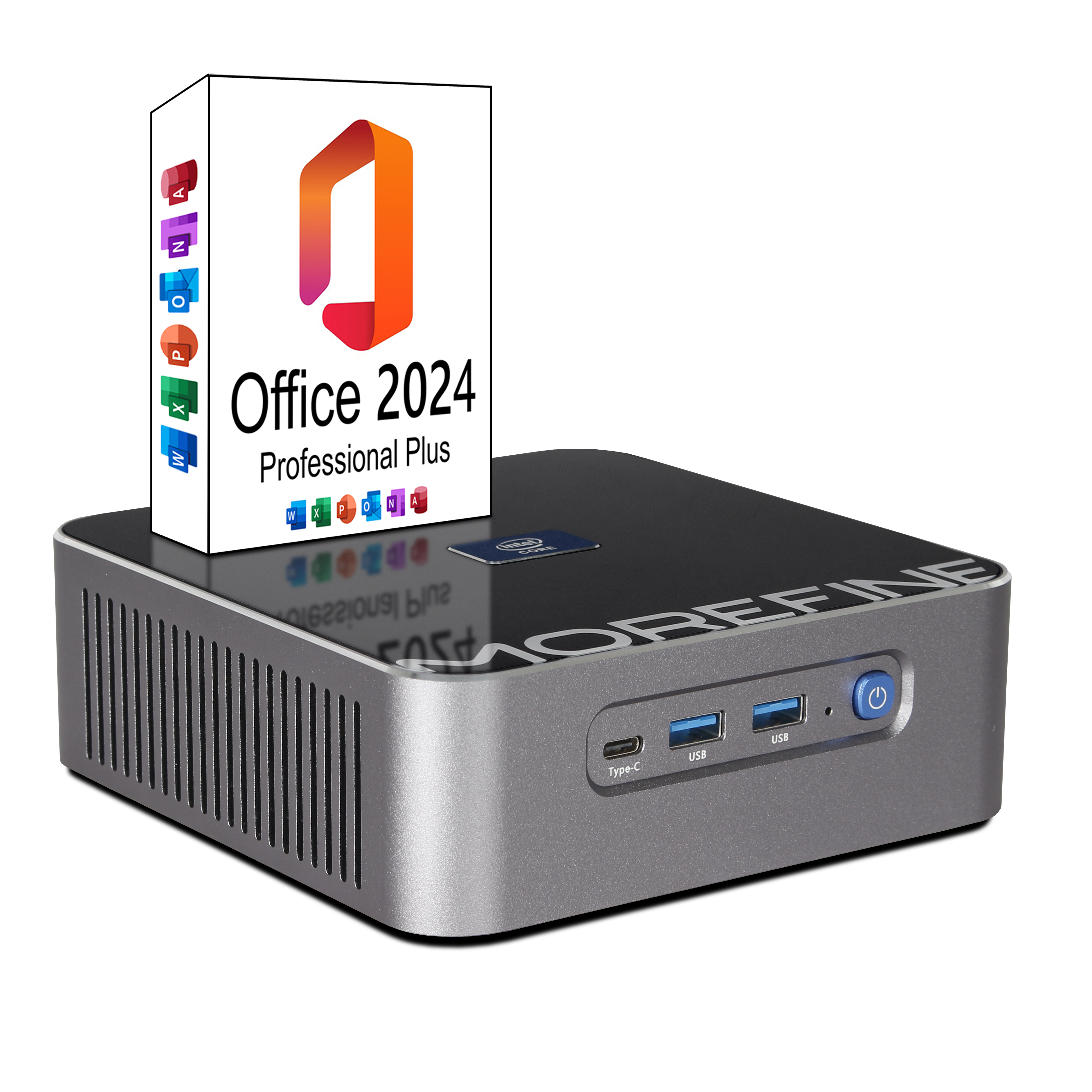 Ankermann S600 Mini PC | 32GB RAM | 1TB NVMe SSD | Windows 11 | Intel Core i9-13900HK | WLAN & Bluetooth | MS Office 2024