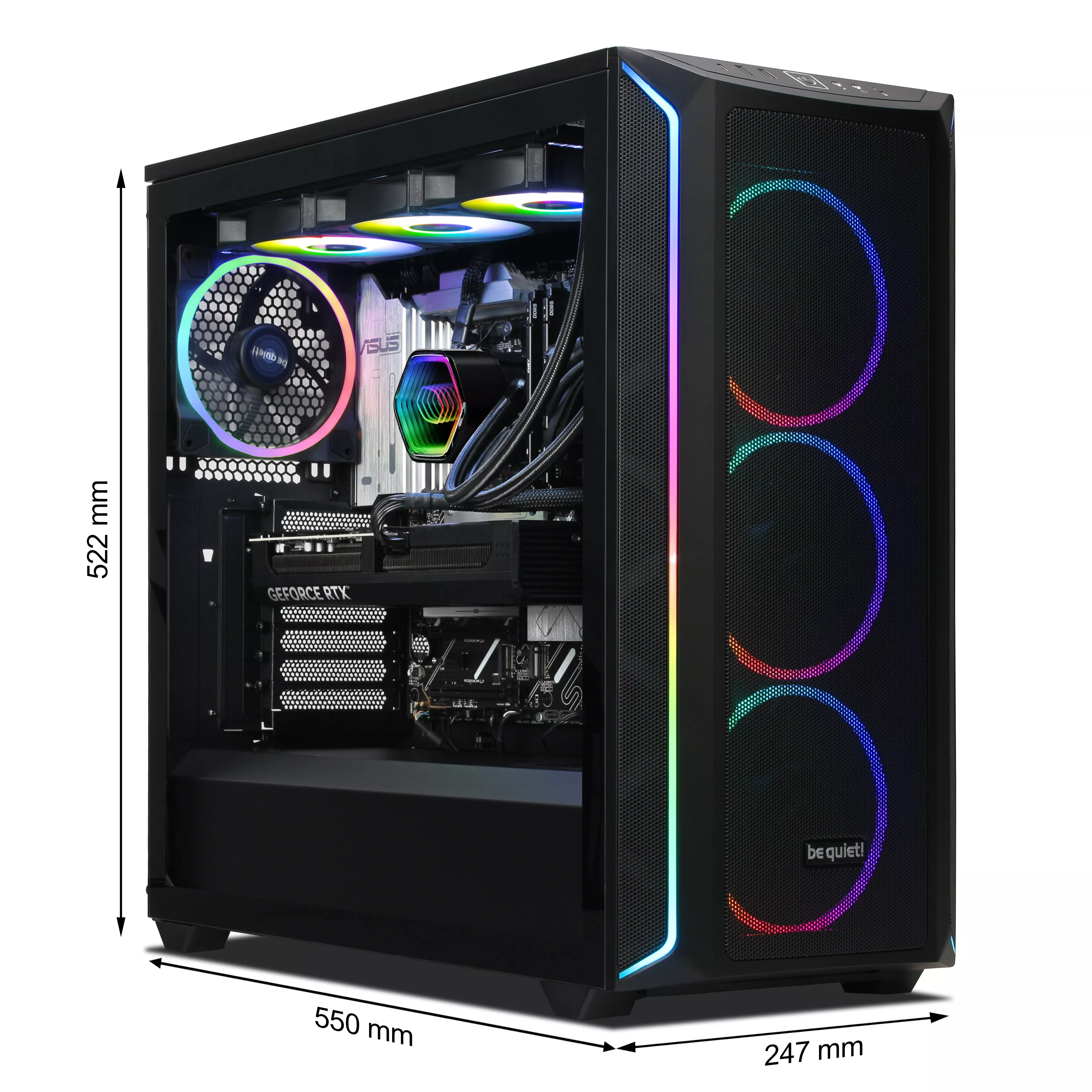 Gaming PC | AMD Ryzen 7 9800X3D | Nvidia GefForce RTX 5070 Ti 16GB | 32GB DDR5 RAM | 2TB NVMe SSD | Windows 11 | WLAN & Bluetooth