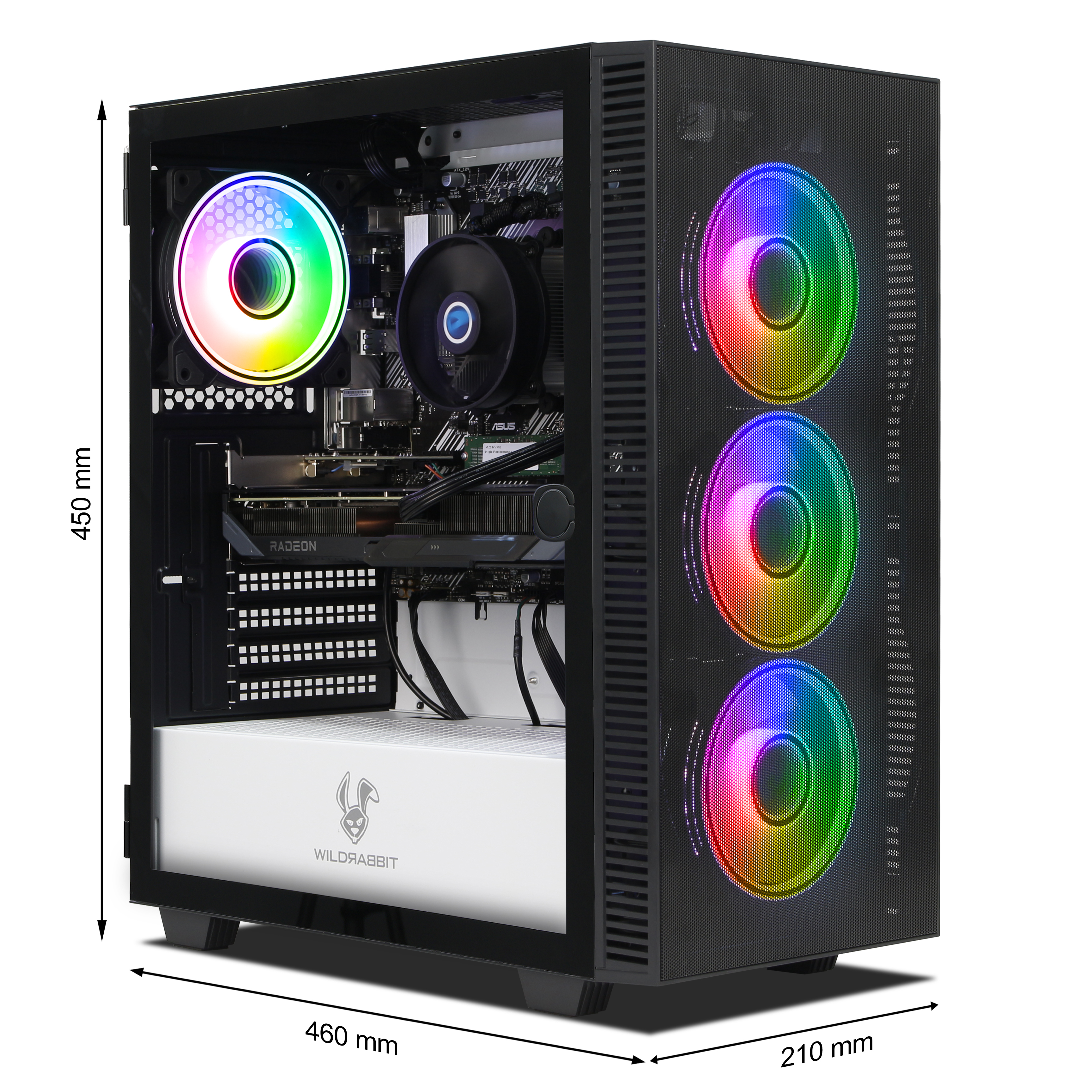 Wildrabbit Blaze | AMD Ryzen 5 5500 | Radeon RX 9060 XT 8GB | 16GB RAM | 1TB NVMe SSD | Windows 11 | WiFi & Bluetooth Wildrabbit Blaze | AMD Ryzen 5 5500 | Radeon RX 9060 XT 8GB | 16GB RAM | 1TB NVMe SSD | Windows 11 | WiFi & Bluetooth