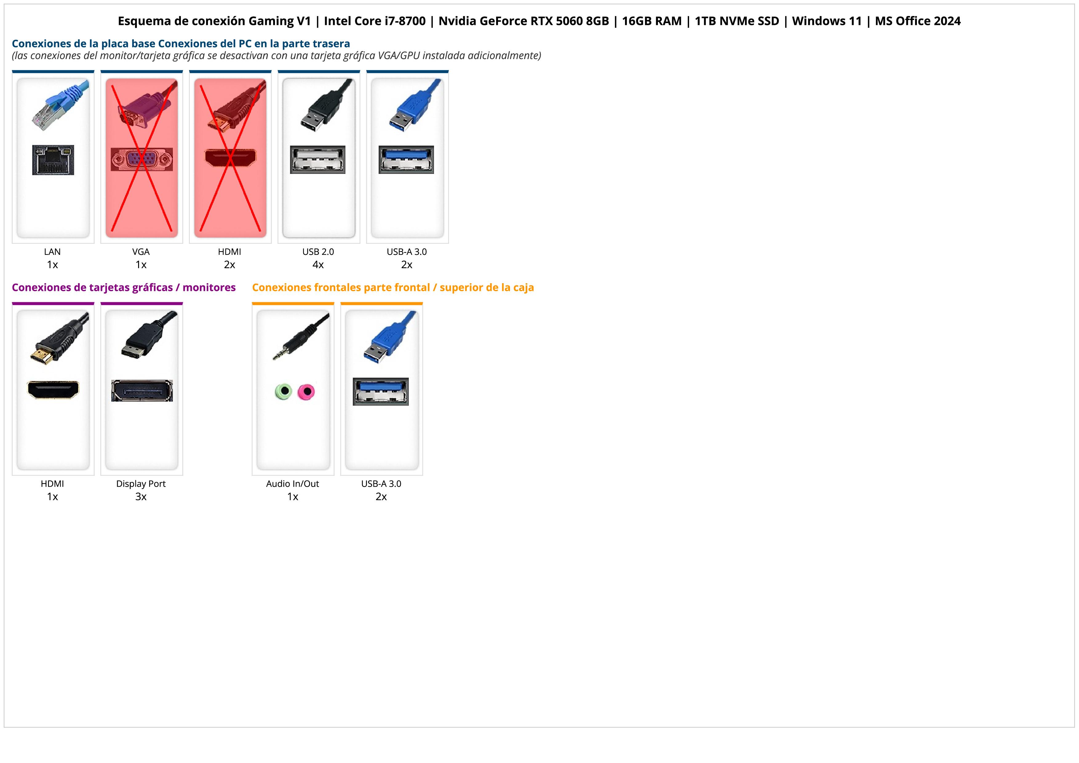 Gaming V1 | Intel Core i7-8700 | Nvidia GeForce RTX 5060 8GB | 32GB RAM | 1TB NVMe SSD | Windows 11 | WiFi | MS Office 2024 Gaming V1 | Intel Core i7-8700 | Nvidia GeForce RTX 5060 8GB | 32GB RAM | 1TB NVMe SSD | Windows 11 | WiFi | MS Office 2024