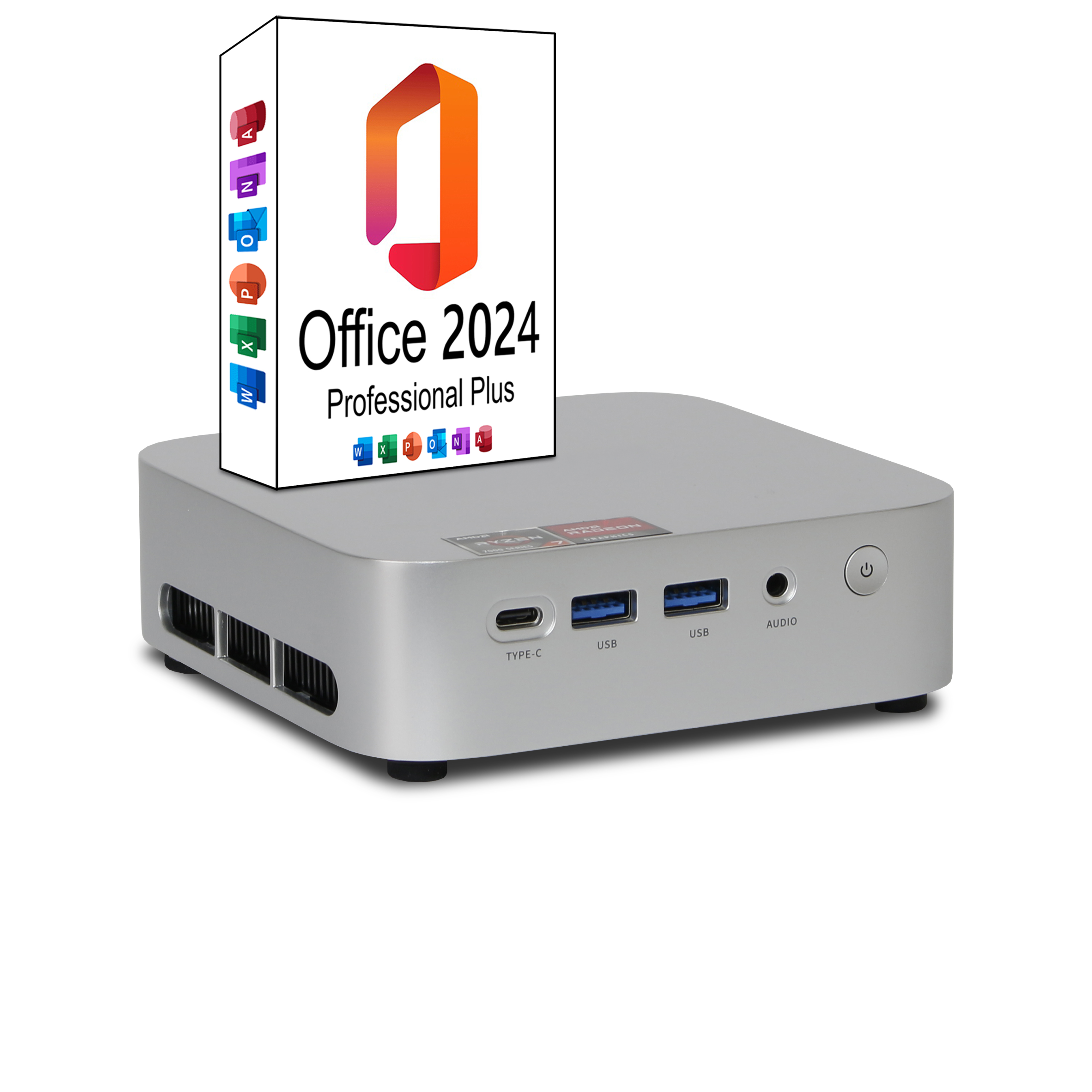 Ank-IX M1 Mini PC | 24GB LPDDR5 RAM | 512GB NVMe SSD | Windows 11 | AMD Ryzen 7 - 7735HS | WLAN & Bluetooth | MS Office 2024 Ank-IX M1 Mini PC | 24GB LPDDR5 RAM | 512GB NVMe SSD | Windows 11 | AMD Ryzen 7 - 7735HS | WLAN & Bluetooth | MS Office 2024