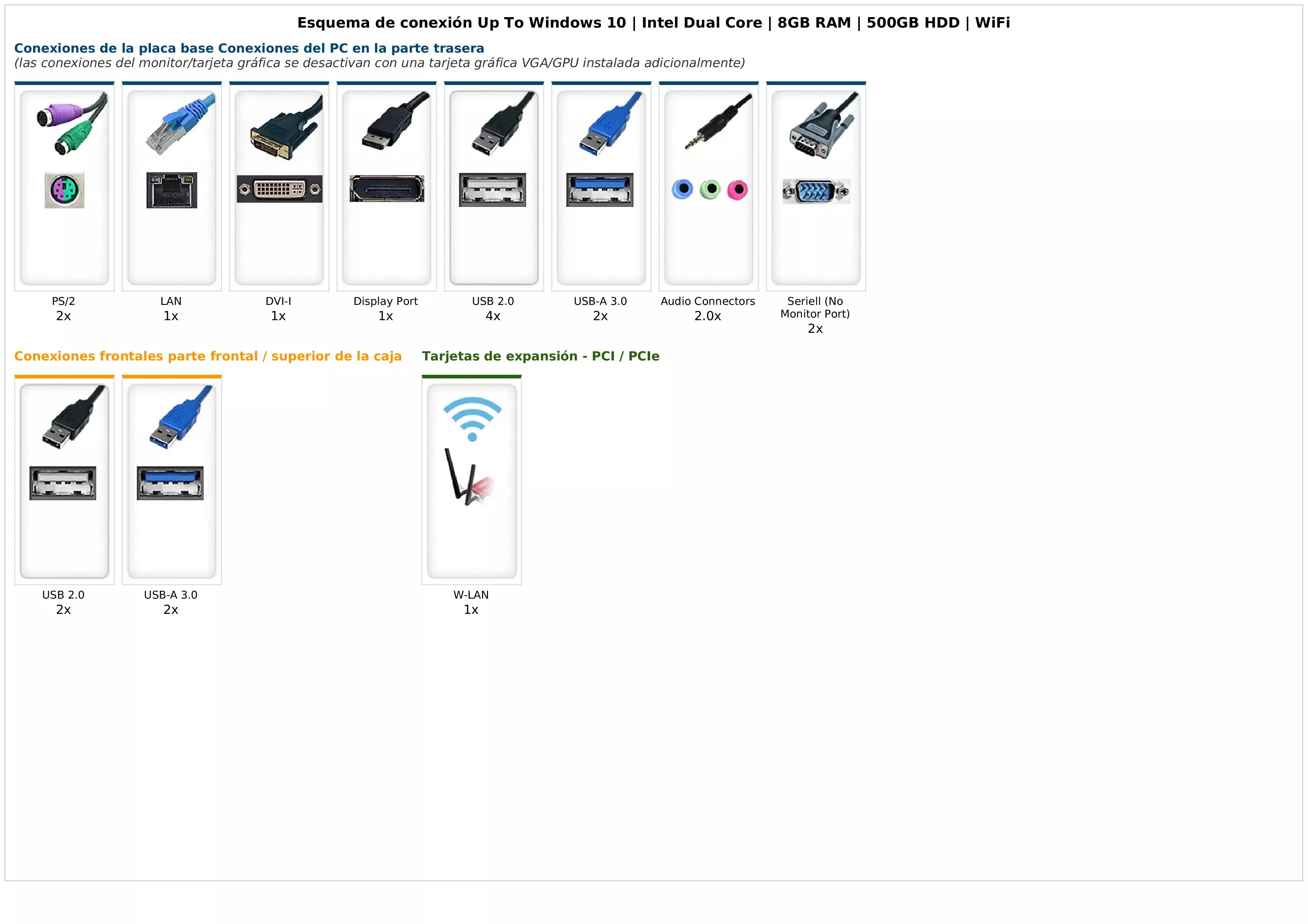 Up To Windows 10 | Intel Dual Core | 8GB RAM | 500GB HDD | WiFi