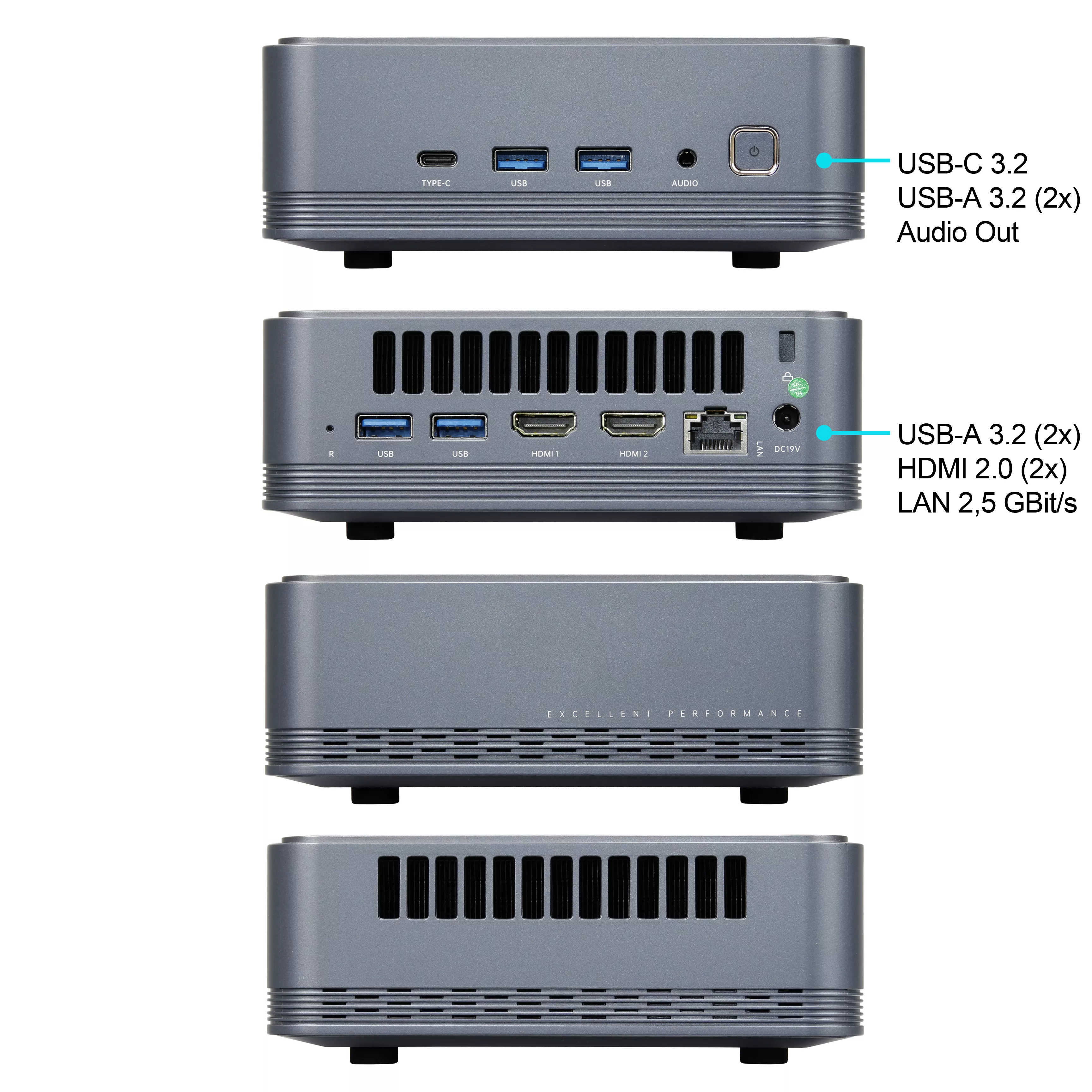 Ankermann ShadowCube | 32GB RAM | 1TB NVMe SSD | Windows 11 | Intel Core i9 - 12900H | WLAN & Bluetooth | MS Office 2024