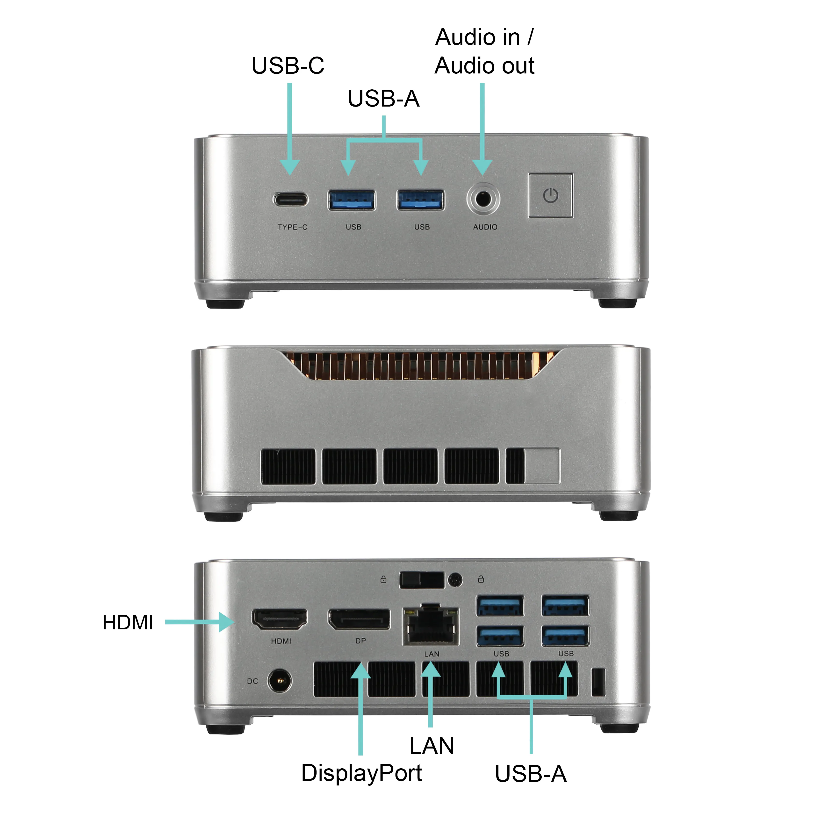Ank-IX H2 Mini PC | 32GB RAM | 1To NVMe SSD | Windows 11 | Intel Core i5 14450HX | WiFi & Bluetooth | MS Office 2024