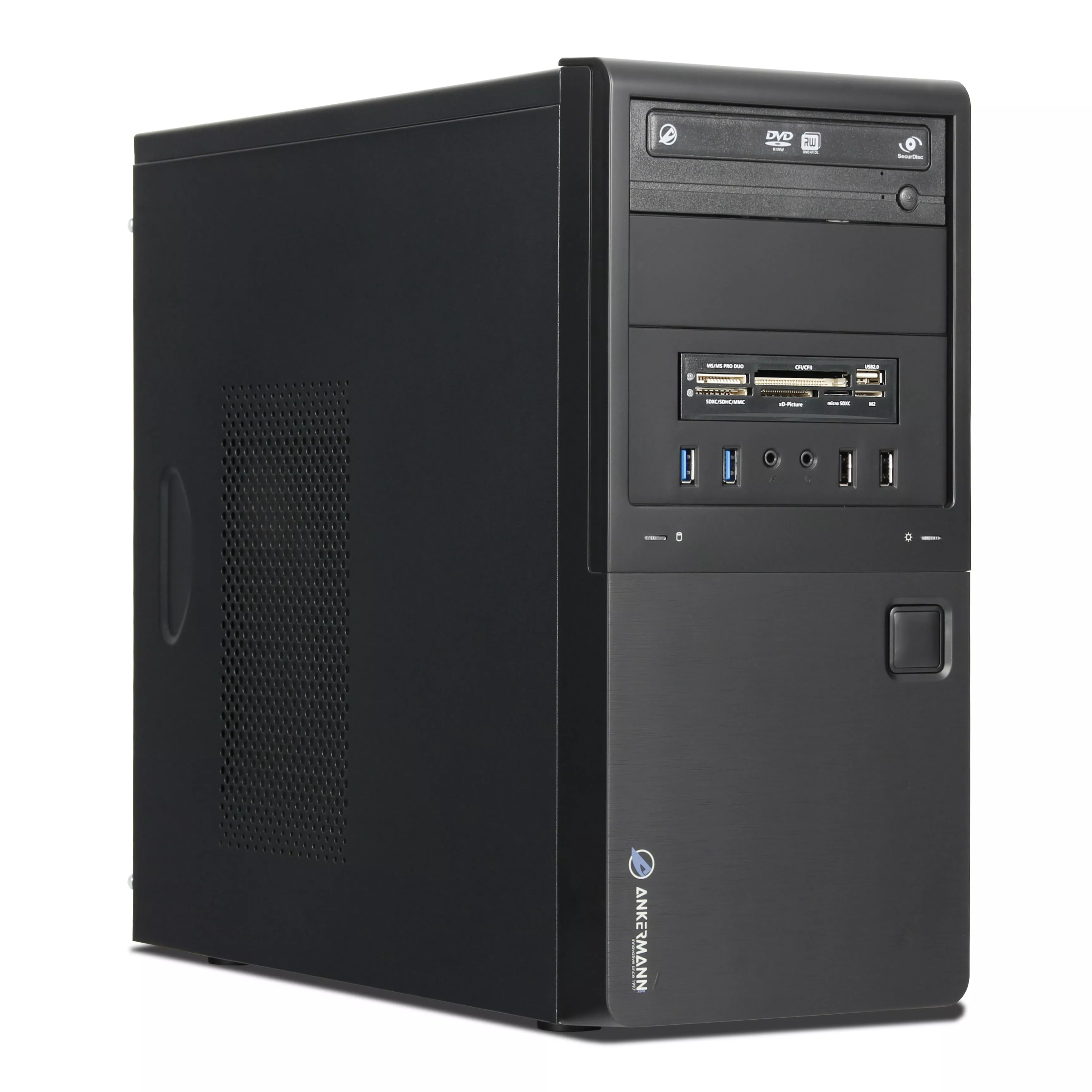 Business silent CAD Workstation | Intel Core i7-8700 | Nvidia GeForce Quadro M4000 8GB | 32GB RAM | 500GB SSD | 2TB HDD | Windows 11 | WLAN | Libre Office