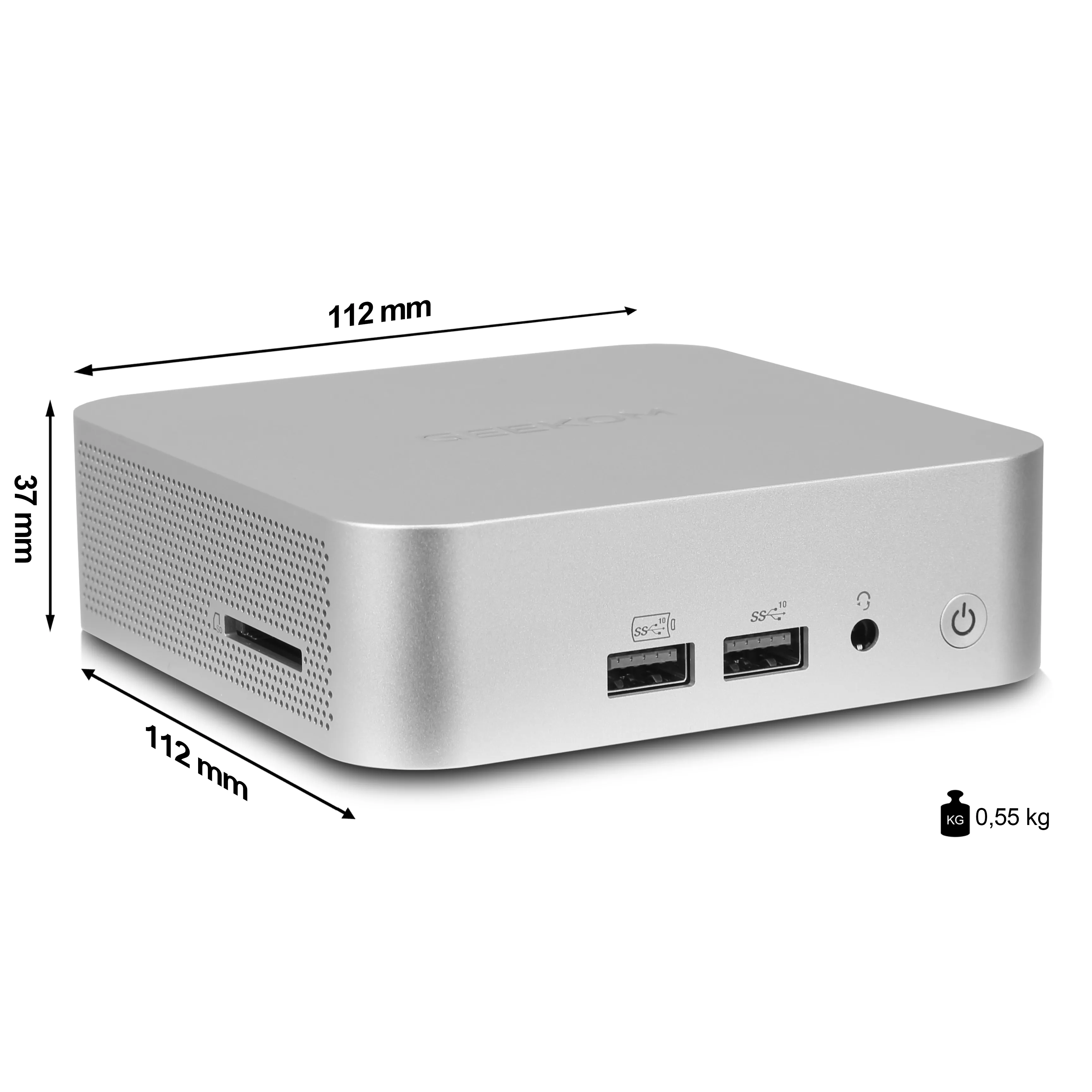 Geekom A6 Mini PC | 16GB DDR5 RAM | 1TB NVMe SSD | Windows 11 | AMD Ryzen 7 - 6800 | WiFi & Bluetooth | MS Office 2024