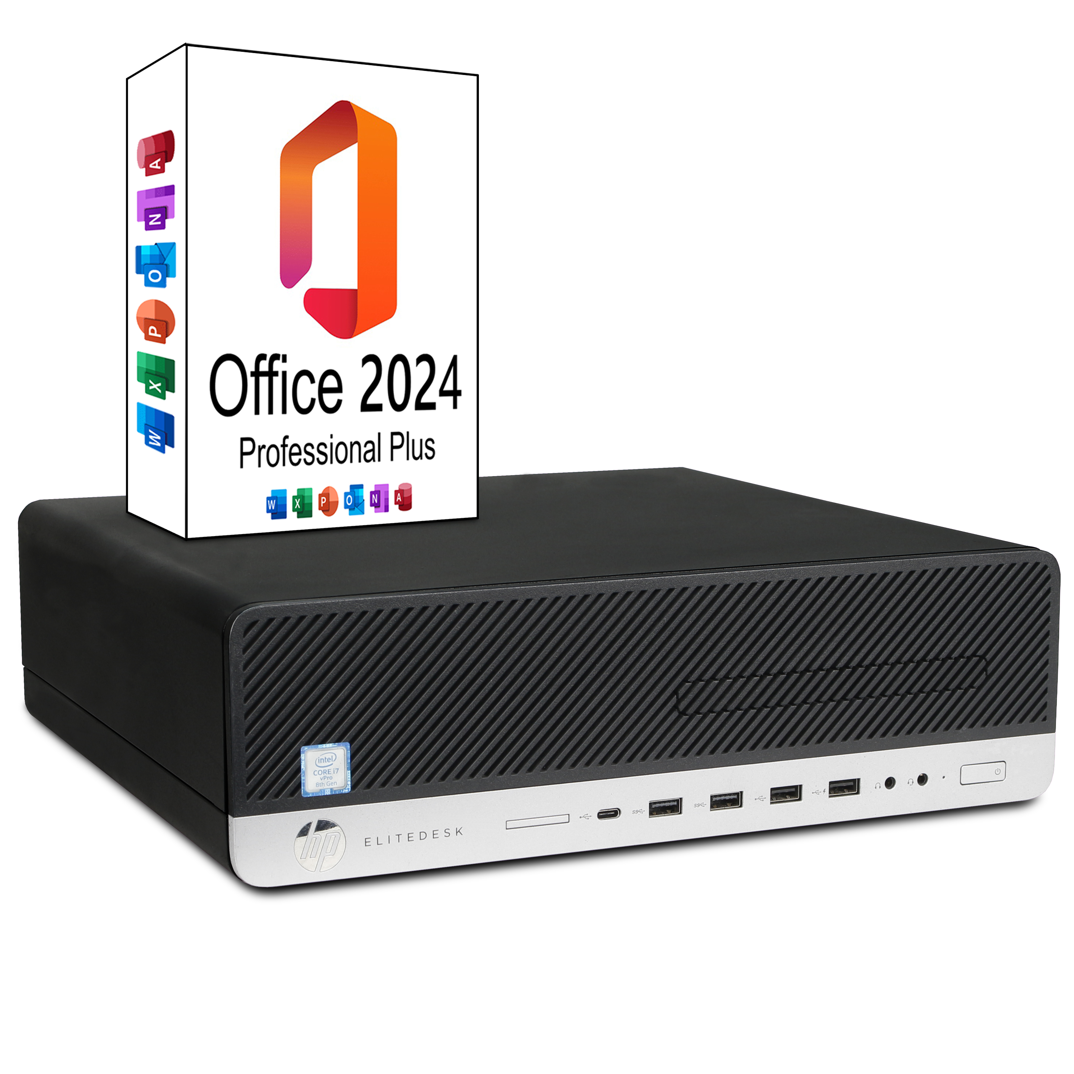 HP Elitedesk 800 G4 SFF 2× DP + VGA | 16Go RAM | 480GB NVMe SSD | Windows 11 | Intel Core i7-8700 | WIFI | MS Office 2024 HP Elitedesk 800 G4 SFF 2× DP + VGA | 16Go RAM | 480GB NVMe SSD | Windows 11 | Intel Core i7-8700 | WIFI | MS Office 2024
