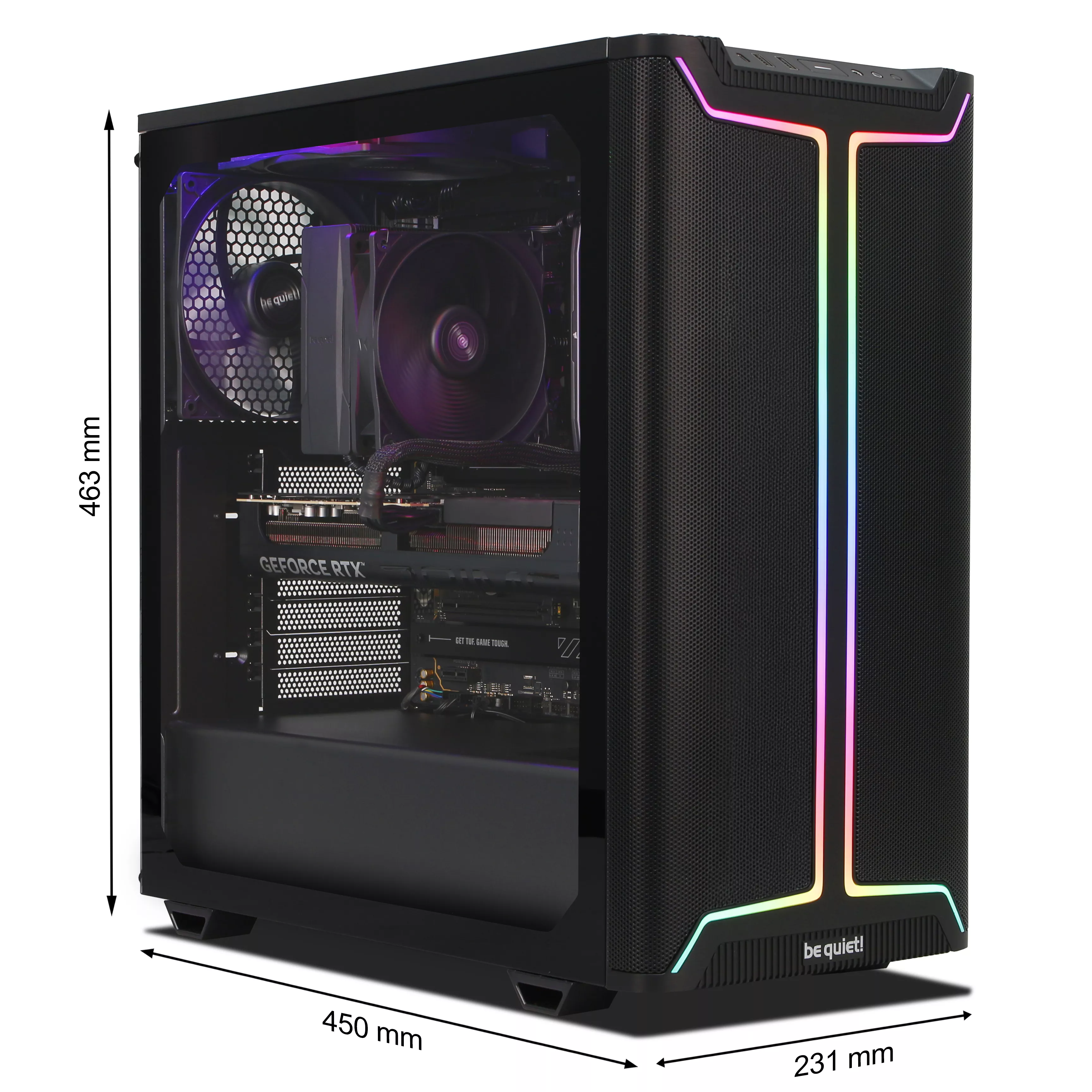WILDRABBIT AIRFLOW Gaming PC | AMD Ryzen 5 9600X | Nvidia GeForce RTX 5070 12GB | 32GB DDR5 RAM | 2TB NVMe SSD | Windows 11 | WiFi & Bluetooth