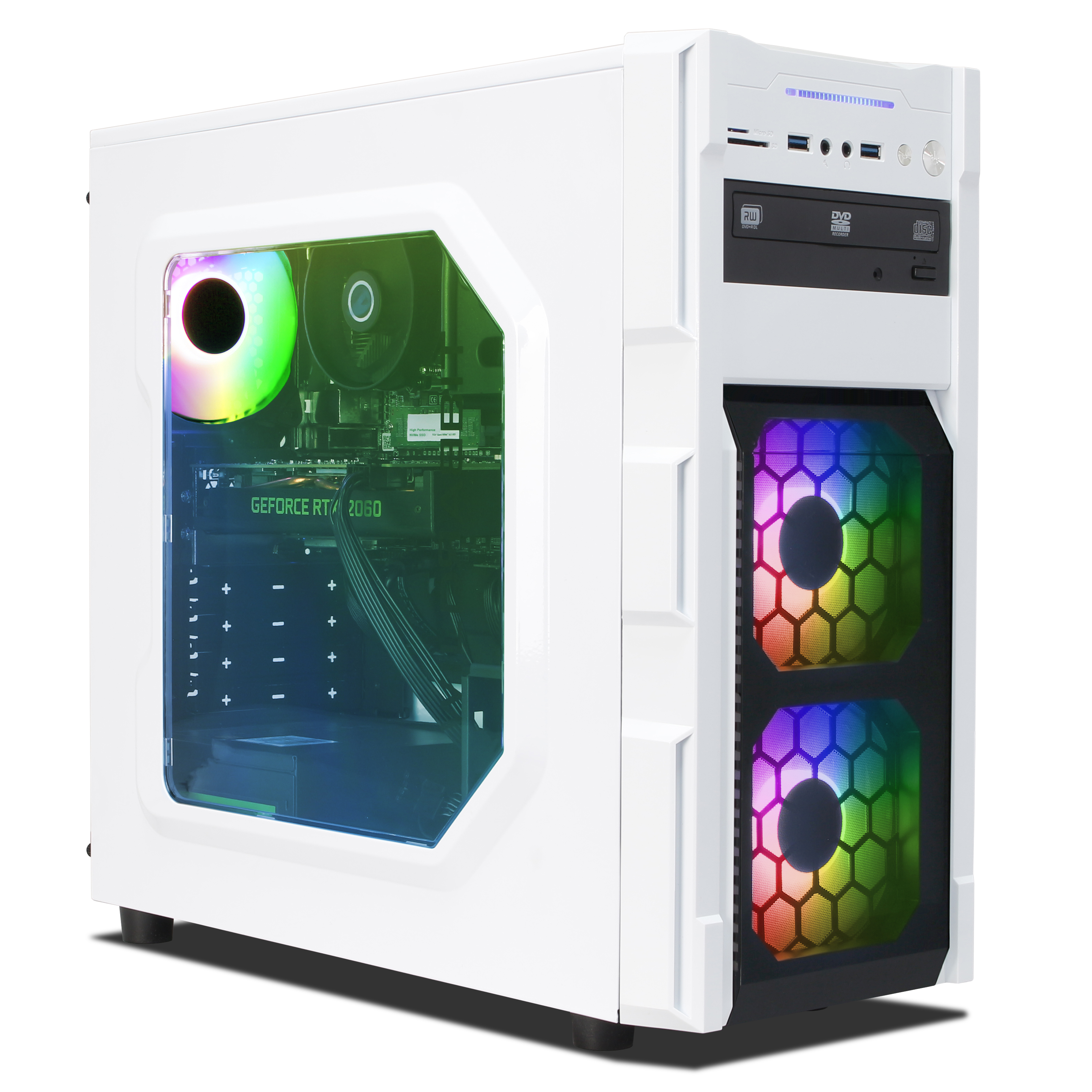 Gaming Base White | Intel Core i7-8700 | Nvidia GeForce RTX 2060 6 GB | 16GB DDR4 | 480GB SSD | Windows 11 | WLAN | Libre Office Gaming Base White | Intel Core i7-8700 | Nvidia GeForce RTX 2060 6 GB | 16GB DDR4 | 480GB SSD | Windows 11 | WLAN | Libre Office